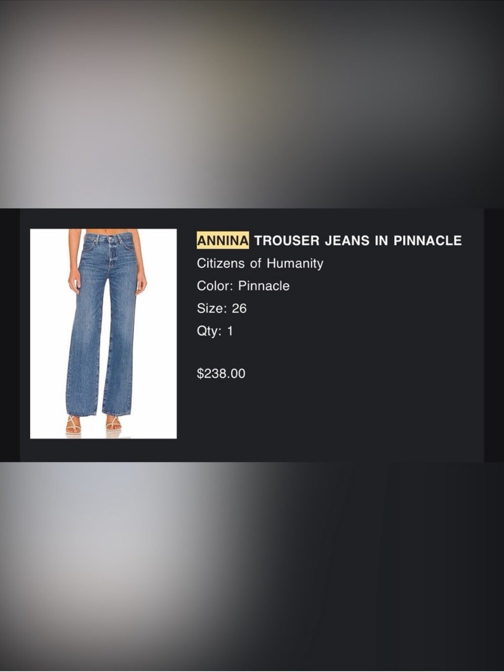 Citizens Of Humanity Annina High-Rise Blue Straight Jeans